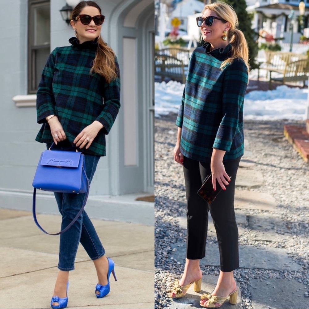 Tuckernuck Plaid Blouse Blackwatch